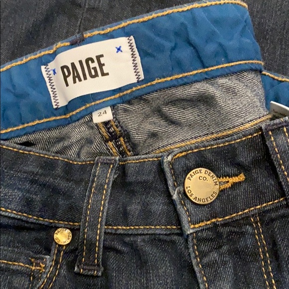 Paige Dark Wash Jeans (wide bottom) - Picture 2 of 2
